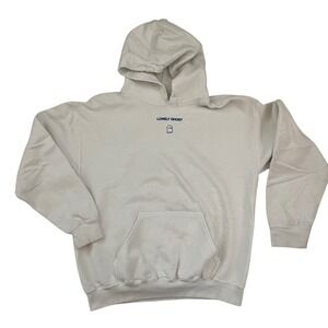 Lonely Ghost White Hoodie Graphic Pullover Medium streetwear Worn In